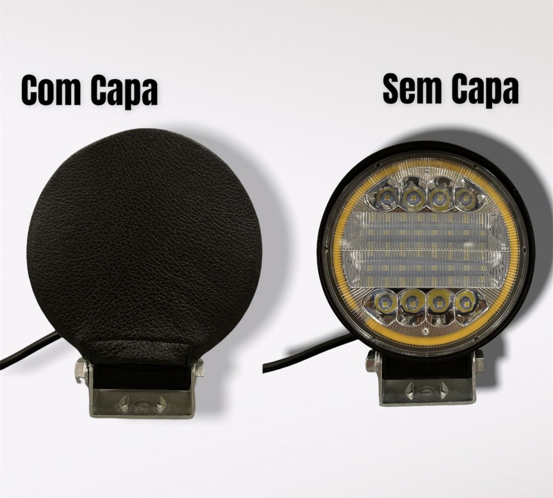Casa das Led´s - PAR CAPAS DE COURO PARA FARÓIS DE MILHA 72W C/ANGEL ...